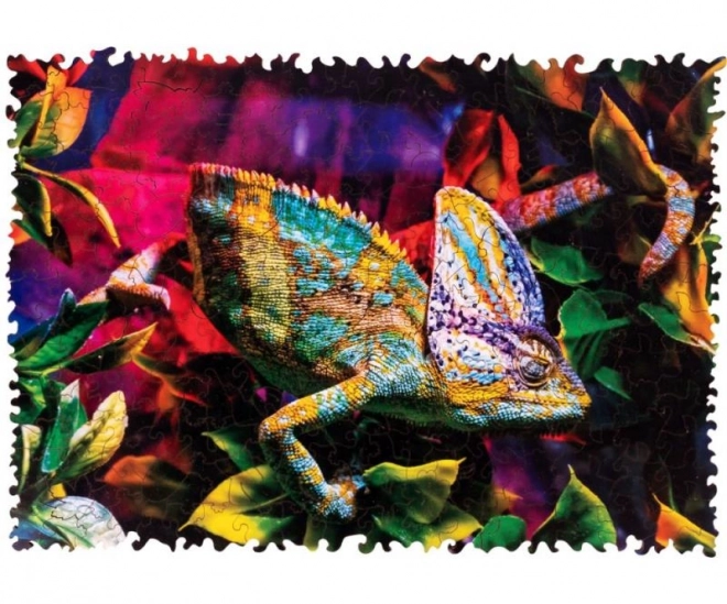 Úžasný chameleón drevené puzzle 250 dielikov