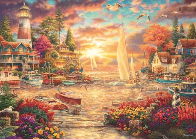 Puzzle Ráno u jazera 1000 dielikov