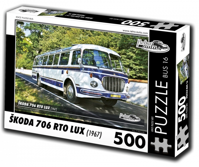 Retro puzzle autobus Škoda 706 RTO LUX (1967) 500 dielikov