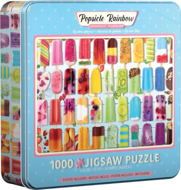 Puzzle v plechovej krabičke Nanuková dúha 1000 dielikov