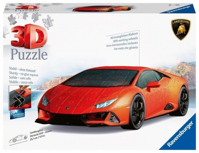 Lamborghini Huracán Evo oranžové puzzle