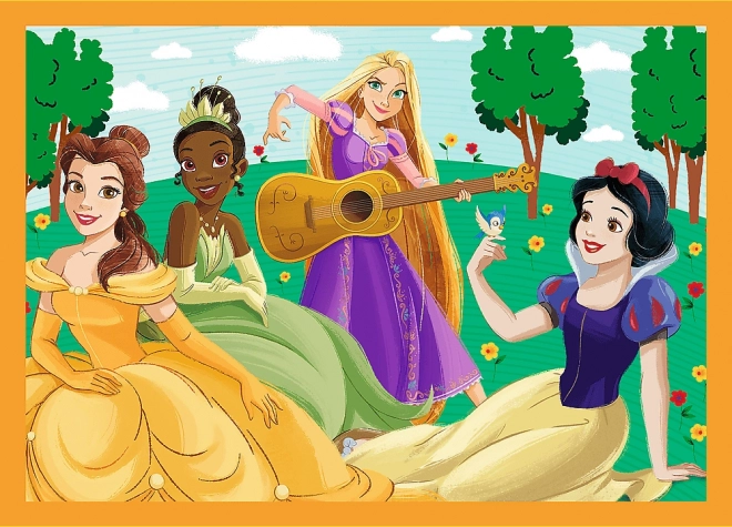 Puzzle 4v1 Disney Rozprávkové príbehy Princezné