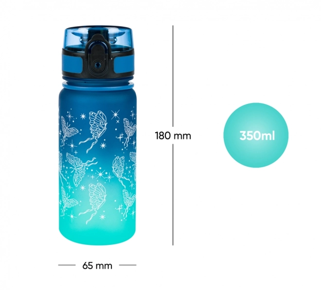 Tritanová fľaša na pitie Gradient Motýľ 350 ml