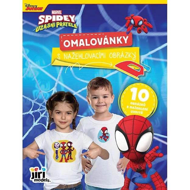 Omaľovánka s nažehlovacími obrázkami Spidey