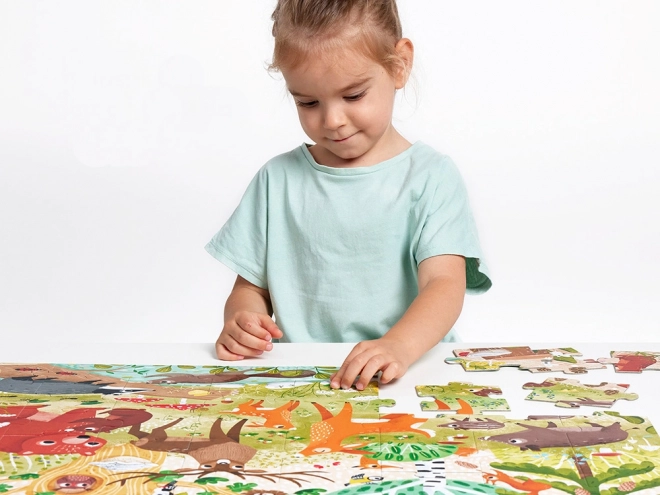 Džungle Puzzle Les 40 ks