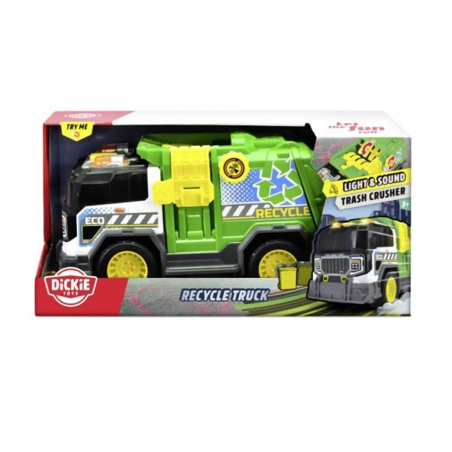 Zelené smetiarske auto 30 cm