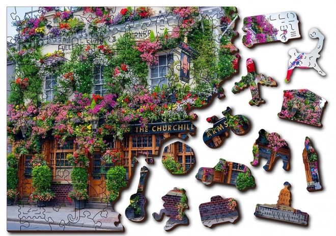 Drevené puzzle Londýnska pohostinnosť 2v1, 300 dielikov