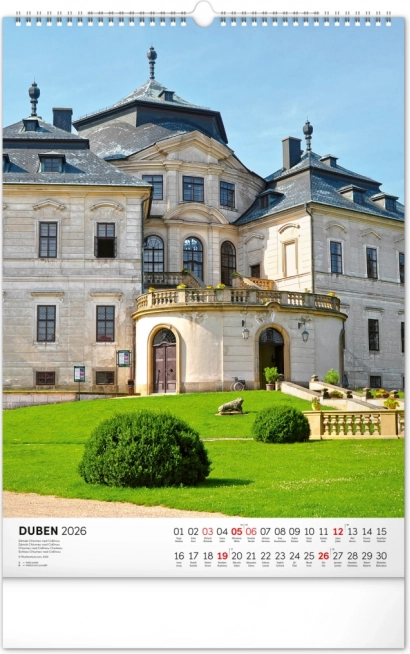 Nástenný kalendár Hrady a zámky 2026