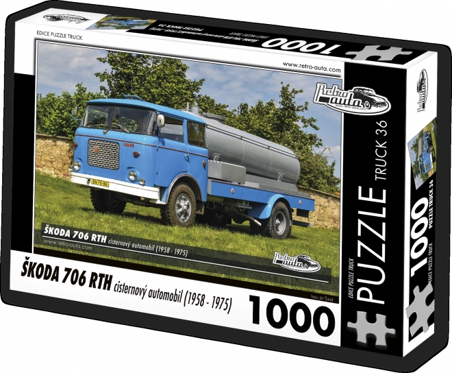 Retro-autá Puzzle Truck Škoda 706 RTH cisternový automobil (1958 - 1975)