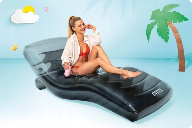 56875EU Intex Nafukovací ležadlo šedé