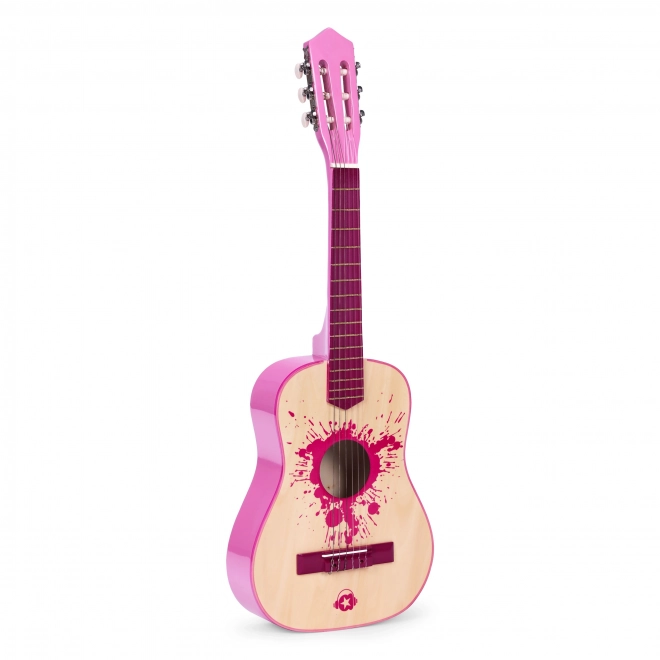 Detská gitara ružová veľká - 6 strún ECOTOYS