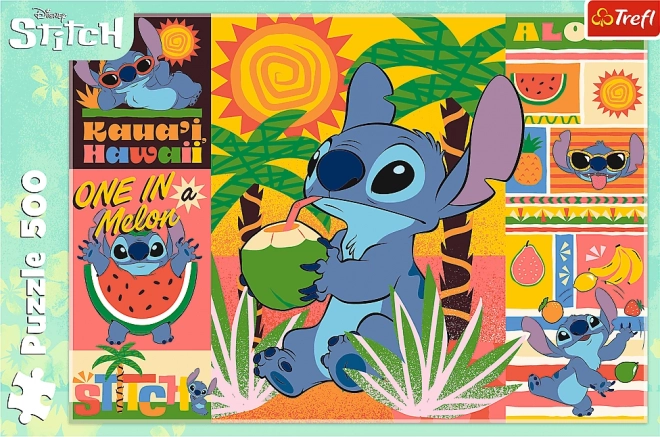 Puzzle 500 dielikov Prázdniny so Stichom Lilo a Stitch