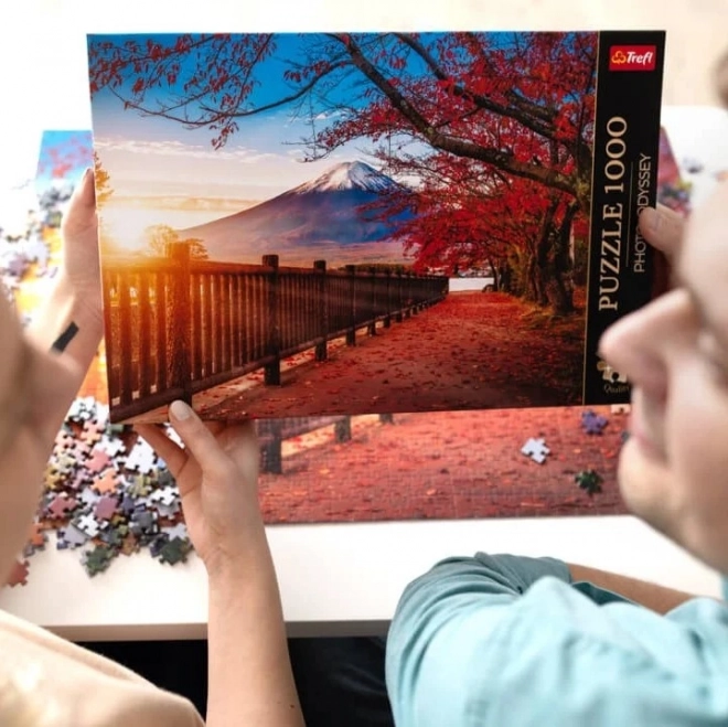 Puzzle Trefl 1000 dielikov - Premium Plus - Foto Odyssea - Hora Fuji, Japonsko