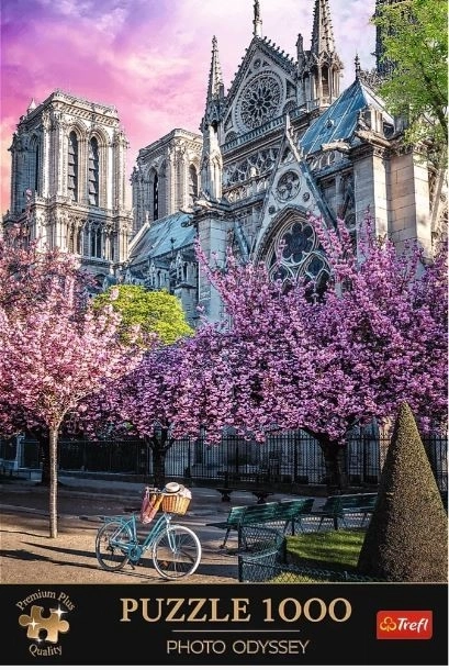 Puzzle 1000 dielikov Premium Plus Quality Katedrála Notre-Dame, Paríž