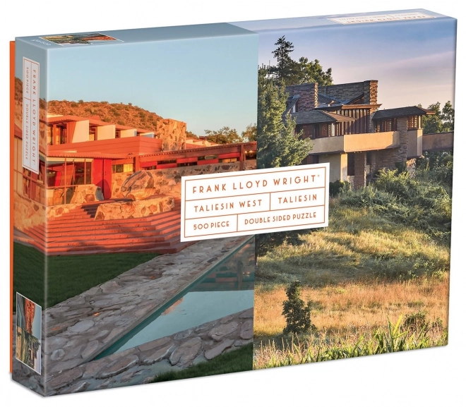 Obojstranné puzzle Frank Lloyd Wright: Taliesin a Taliesin West 500 dielikov