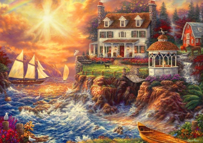 Puzzle Život nad rozbúreným morom od BLUEBIRD 1000 dielikov