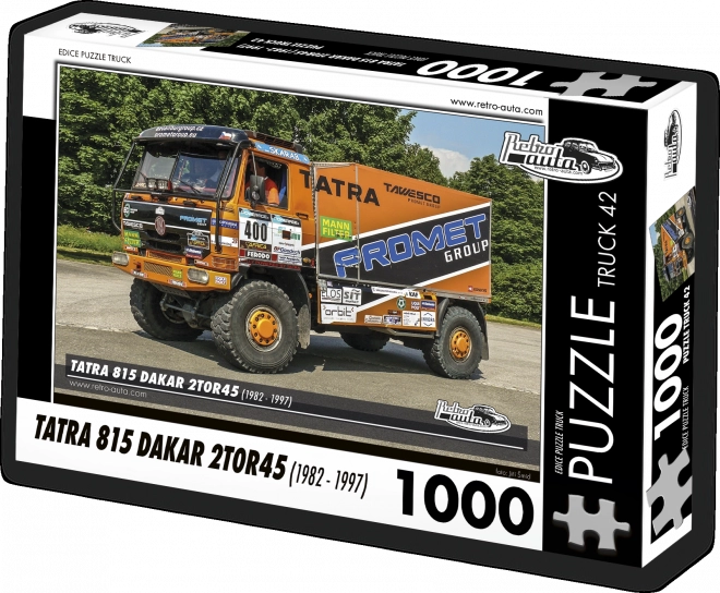 Retro puzzle nákladné autá Tatra 815 Dakar