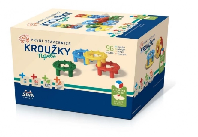 Prvá stavebnica Kružky 96ks