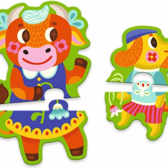 DJECO Puzzle Veľkí a Malí na Farme