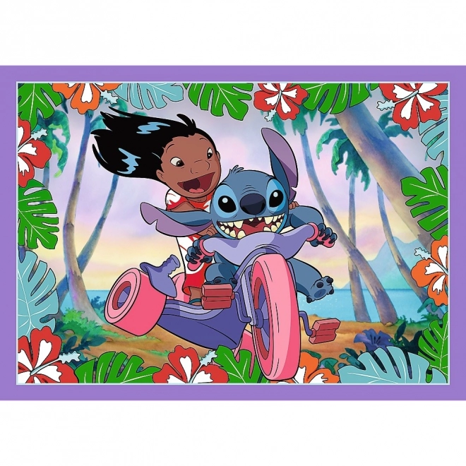 Puzzle Šialený deň s Lilo a Stitch