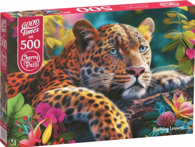 Puzzle Ležiaci leopard 500 dielikov