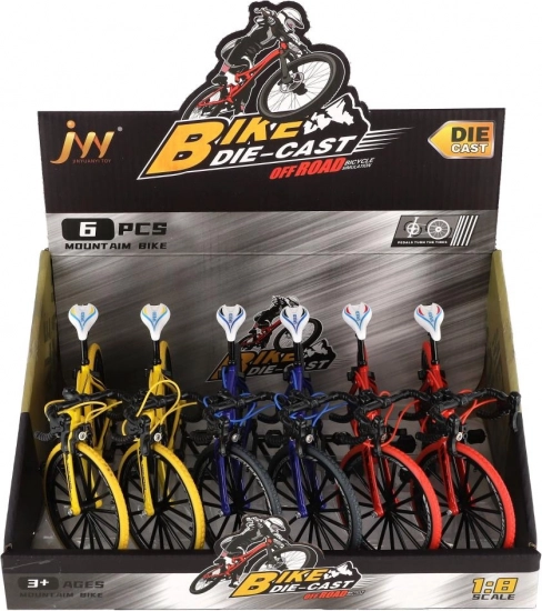 Prstový bicykel kov/plast 19 cm v rôznych farbách