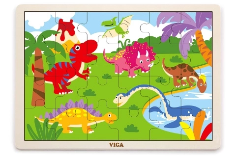 Drevené puzzle - Dinosauri