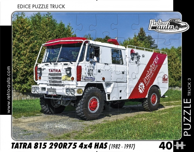 Retro puzzle nákladné autá Tatra 815 4x4