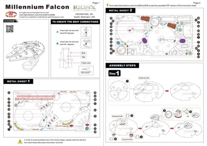 Metal Earth 3D puzzle Star Wars: Millenium Falcon