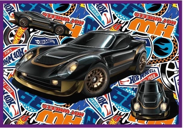 Puzzle 4x250 Hot Wheels závodné autá