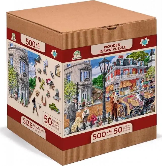 Drevené puzzle Hlavná ulica 2v1 505 dielikov EKO