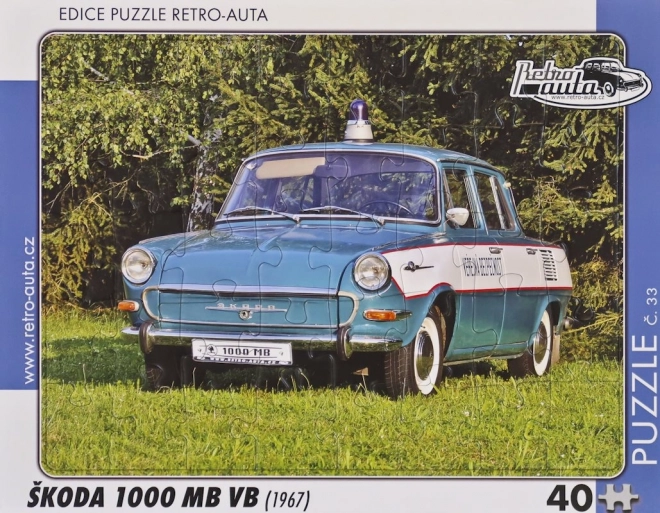 Puzzle Škoda 1000 MB VB 1967