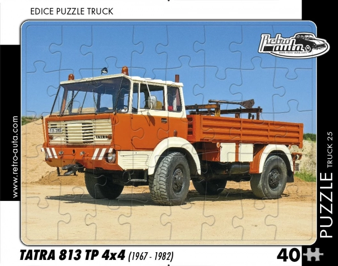 Retro-autá Puzzle Truck Tatra 813 TP 4x4 (1967-1982) 40 dielikov