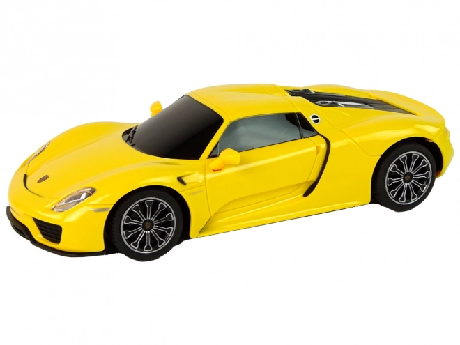 Automobil R/C Porsche 918 na diaľkové ovládanie žlté 1:24