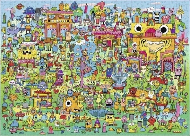Puzzle Wioska plná Doodli