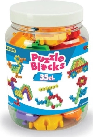 Puzzle stavebnica v pohári 35 dielov