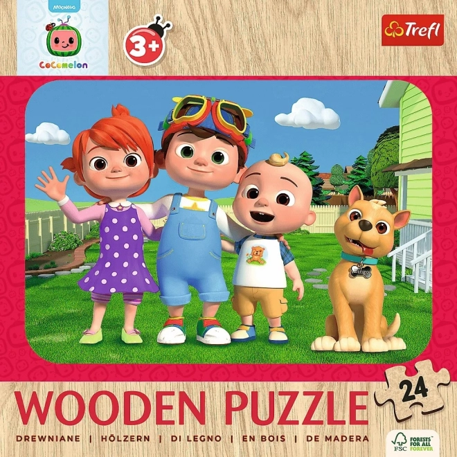 Drevené puzzle Cocomelon 24 dielikov