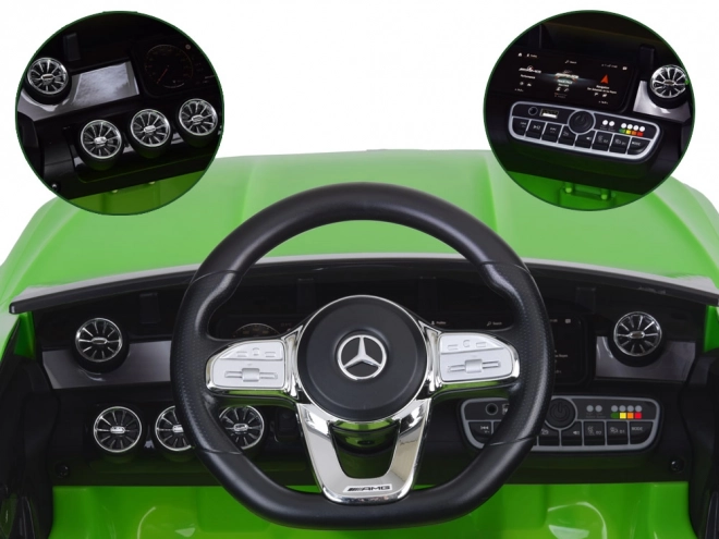 Detské elektrické auto Mercedes AMG CLA 45s s hojdačkovým efektom – Zelená