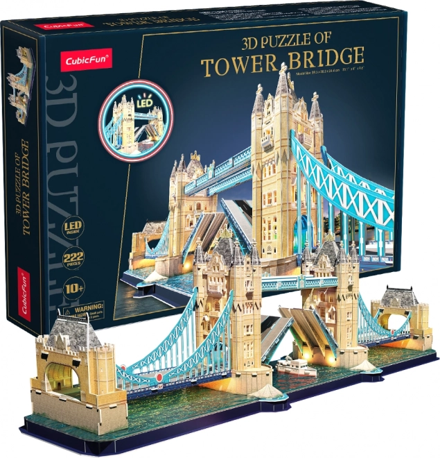 3D puzzle Tower Bridge s LED osvetlením