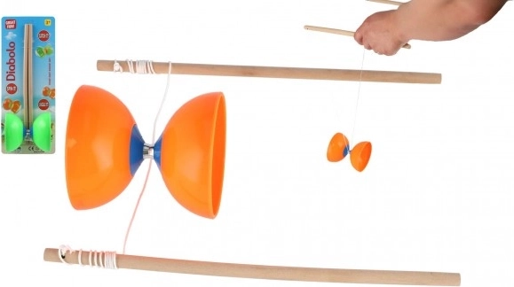 Veľká súprava Diabolo plast/drevo v rôznych farbách