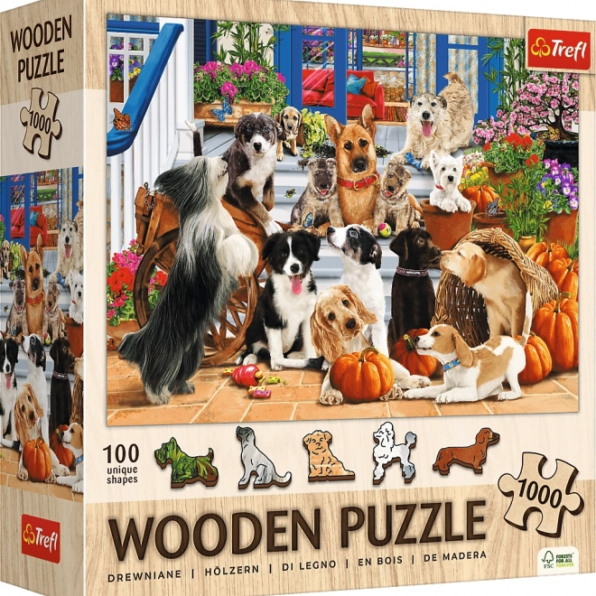Drevené puzzle Psie priateľstvo 1000 dielikov