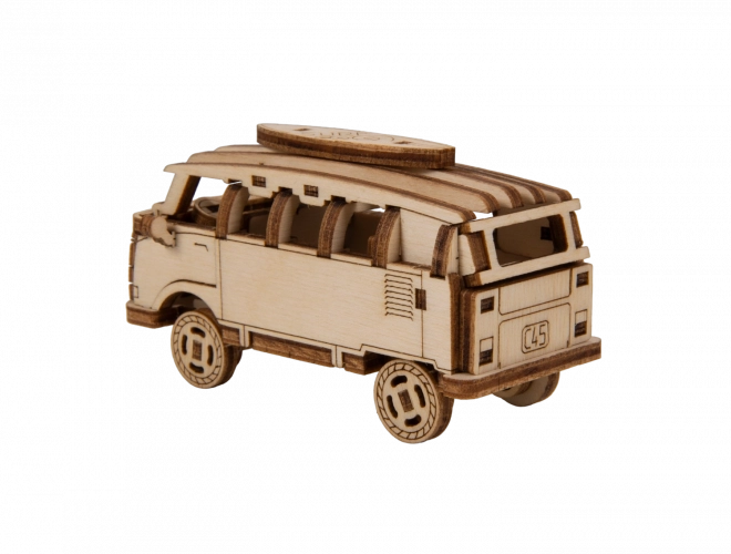 Drevené 3D puzzle Superfast retro minibus