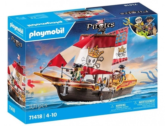Pirátska PLAYMOBIL pirátska loď s figúrkami