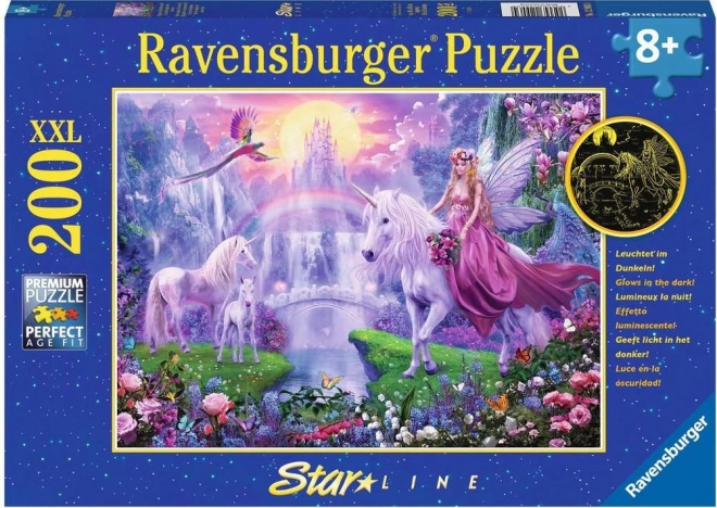 Svietiace puzzle Magická noc jednorožcov XXL