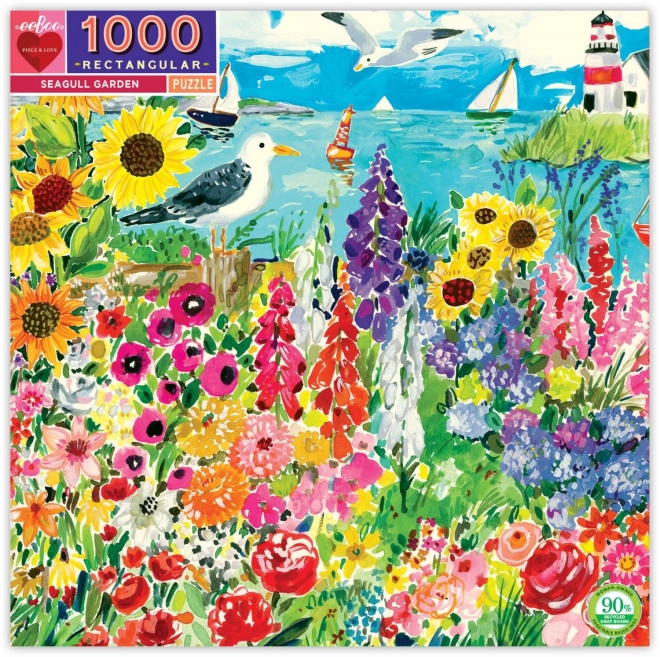 Puzzle Záhrada s čajkami 1000 dielikov