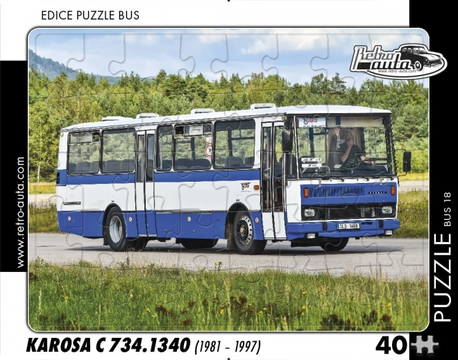 Retro Puzzle Autobus Karosa C 734.1340