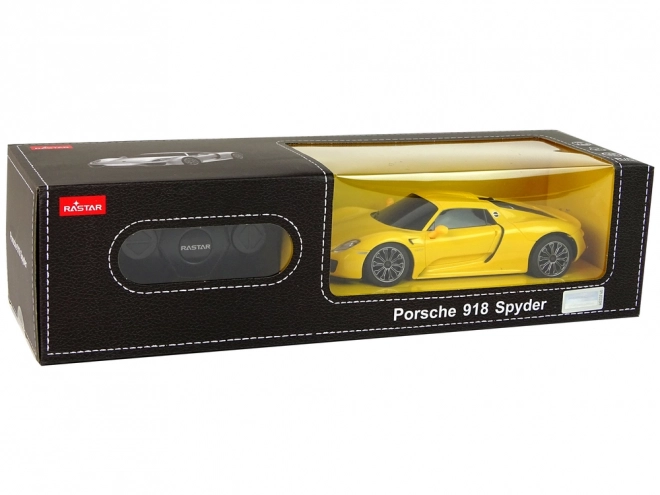Automobil R/C Porsche 918 na diaľkové ovládanie žlté 1:24