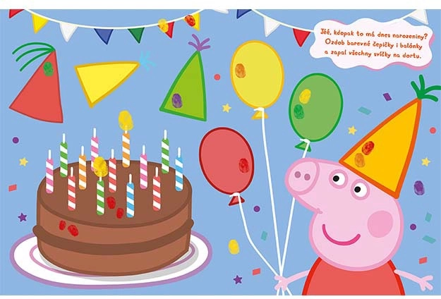 Farebné pršteky Peppa Pig