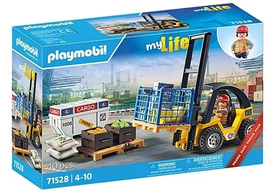 Vysokozdvižný vozík s nákladom PLAYMOBIL