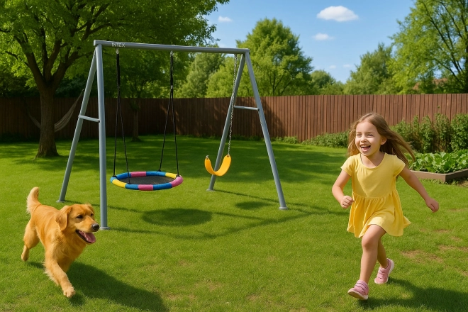 Detská záhradná hojdačka s hniezdo hojdačkou Intex